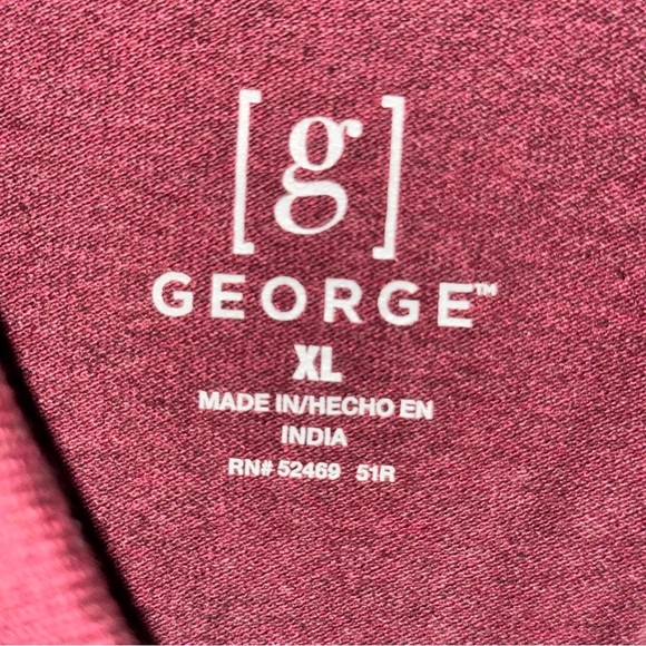 George Men's XL Pique Polo Shirt Heritage Russet Heather NWT Big Vtg 90s Stretch - Picture 7 of 12